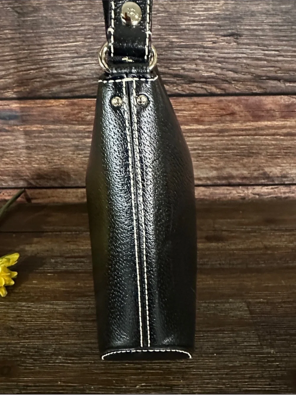 kate spade Black Pebbled Leather Shoulder Bag